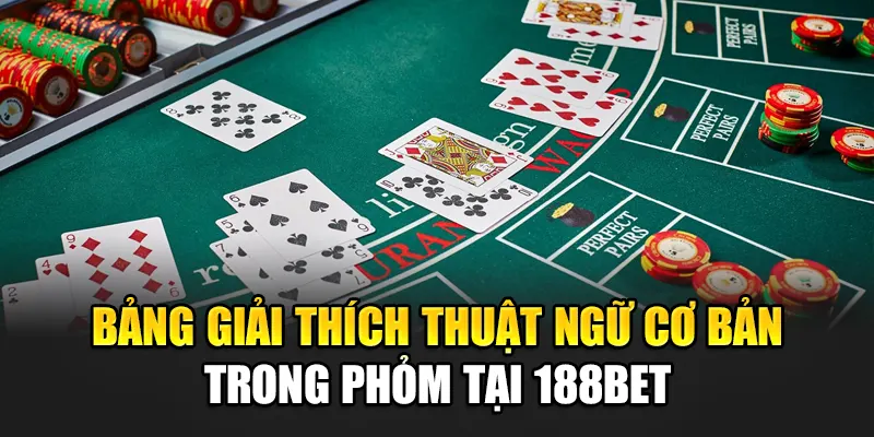 Bảng giải thích thuật ngữ cơ bản trong Phỏm tại 188Bet